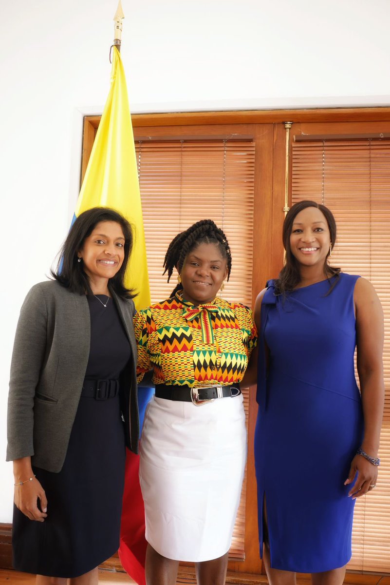 Helping advance inclusion, opportunity, & peace for marginalized Colombians are key @USAID priorities. Mission Director Anu Rajaraman & Chief Diversity Officer @NenehUsaid met with @FranciaMarquezM to discuss our partnership on supporting Afro-Colombian & Indigenous communities.