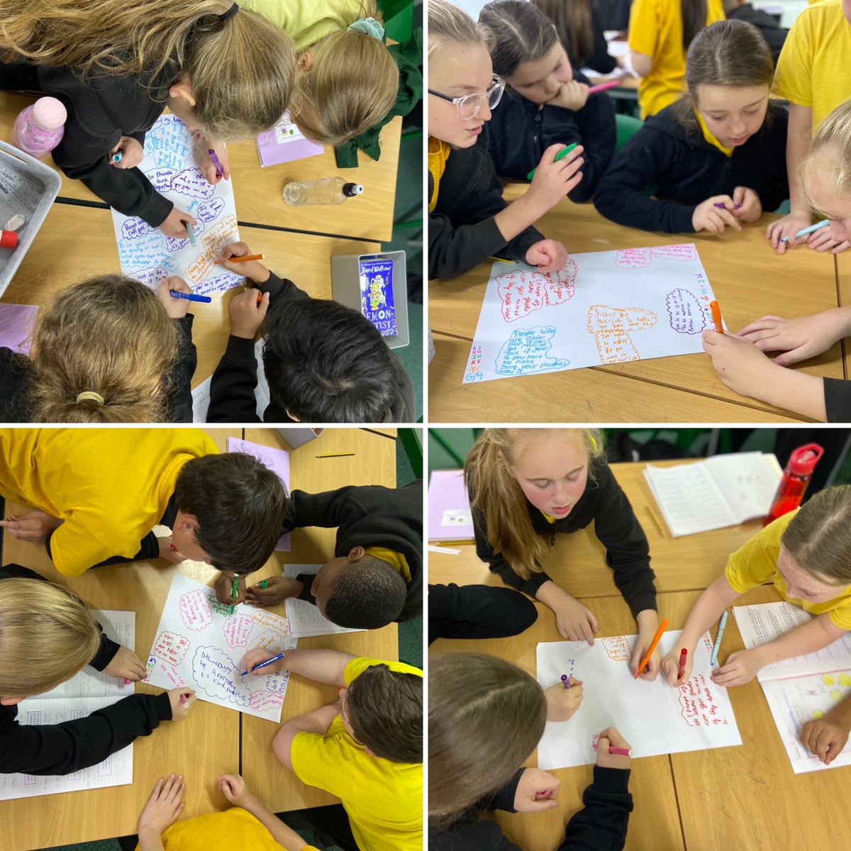 ChristChurchCoE's tweet photo. To assess what we’ve learnt during our PSHE topic, Year 6 have been creating ‘graffiti walls’ to show off their understanding. 🖊
It was brilliant to hear the conversations they were having about everything they’ve been taught! 🗣@CoramLifeEd #PSHE #learning #creativeassessment https://t.co/1QEkJvposb