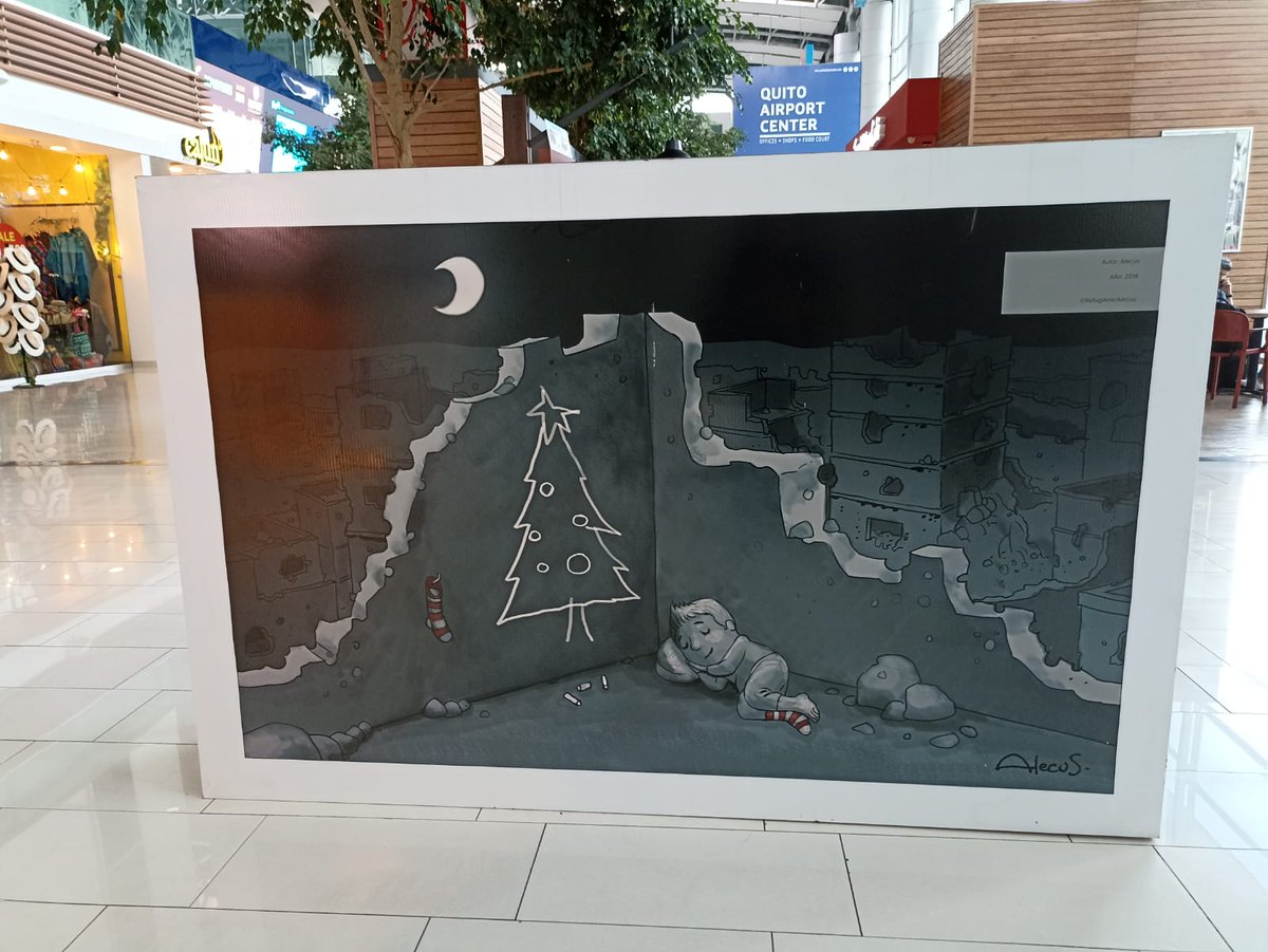 ACNUREcuador's tweet photo. ¡Llenamos de arte🎨 los pasillos👣 del aeropuerto🛫 de #Quito!
Si este feriado pasas por el @AeropuertoUIO, no olvides darte una vuelta por @quitoairportc para ver la exposición #RefugiArte y la muestra de fotografía sobre personas refugiadas en #Ecuador. https://t.co/3TcLB1hB0f