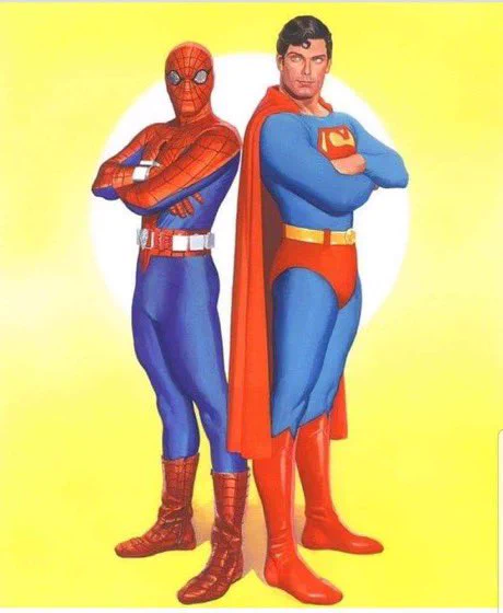 #SpiderMan #Superman #homage #RossAndru #wednesdaythought #art #comic 