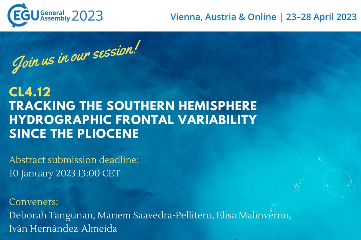dntangunan's tweet photo. Thinking about attending #EGU23? If you're working across the #SouthernHemisphere hydrographic #frontalregions, we @MariemSaavedra might have the right session for you!
Checkout details here:
https://t.co/hIZIR59KdP https://t.co/gT7eR9pW3U