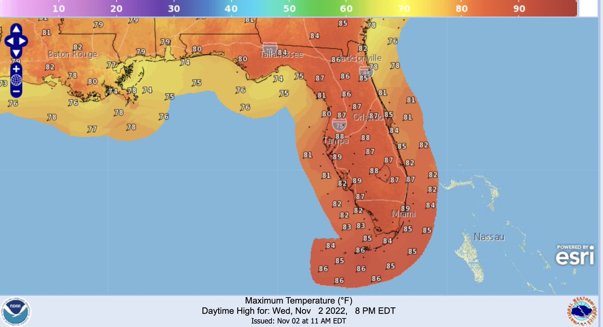 BrittneyBwx's tweet image. Who asked for these upper 80s in November??

🥵🍁

#FallinFlorida