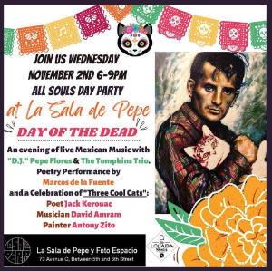 LARiAProject's tweet photo. If you are in New York City tonight come join La Sala de Pepe from 6:00-9:00PM for an All Souls Day Celebration! The night will include live music, poetry, and art! 

#AllSoulsDay #DayOfTheDead #celebration #NewYorkCity #MexicanMusic #lasaladepepe https://t.co/MhPDxLbpA3