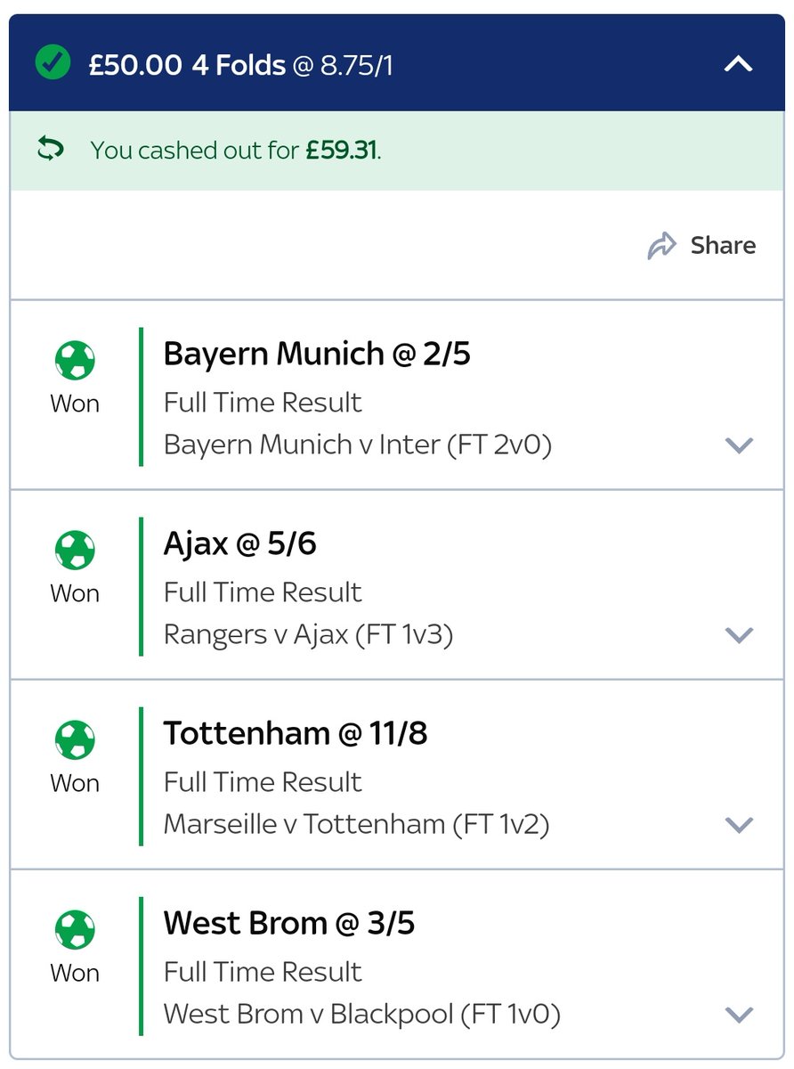 TopTrebles's tweet image. Cashing out is a viable option to beat the bookies. #winningswinning #affordableprofits