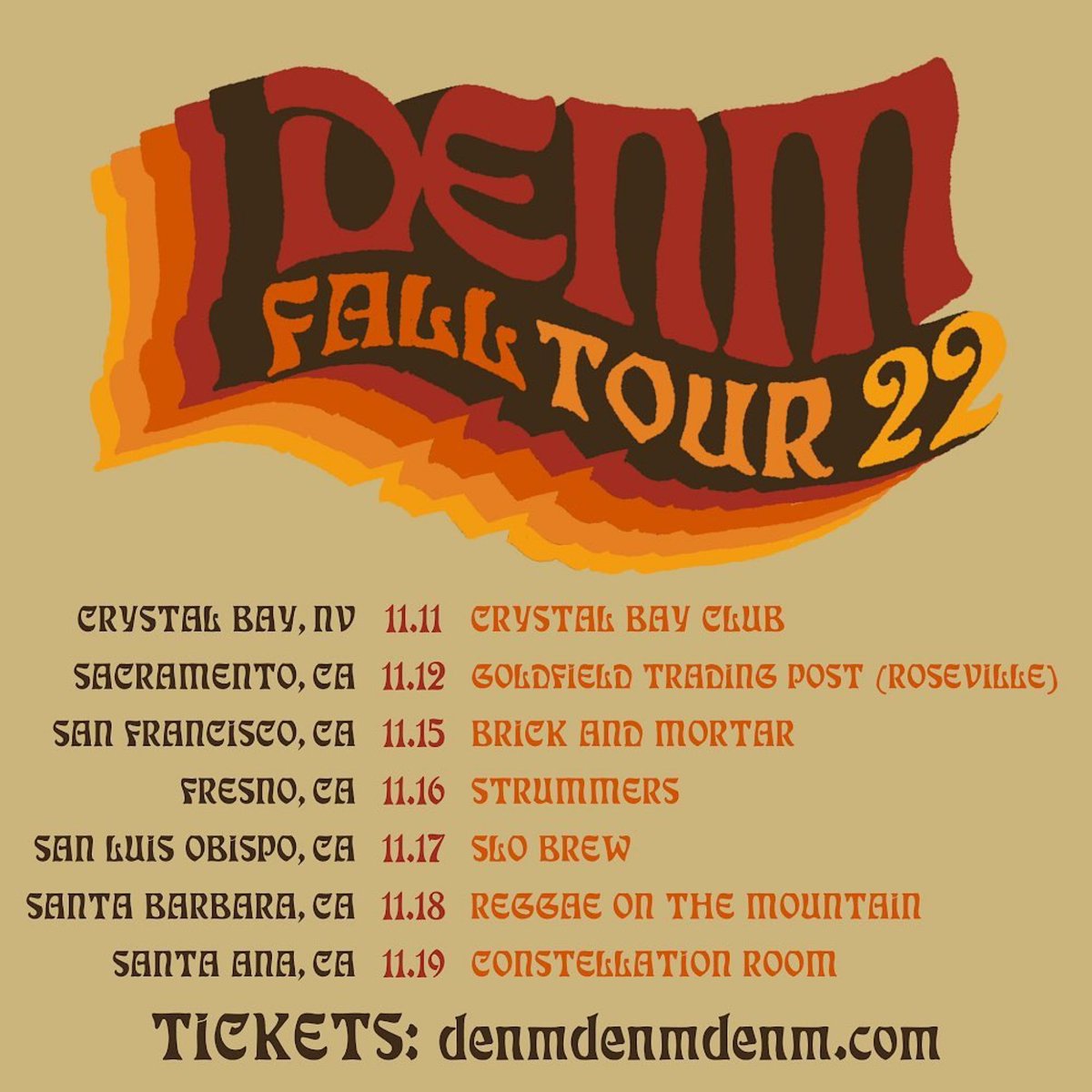 SilverbackMusic's tweet photo. Get on the 🚌🌊!!! @iamdenm starts his Fall tour ‘22 next week with special guests @boostive_music and #JakobNowell in #California &amp; #Nevada!!

🎫 Tickets &amp; Info: https://t.co/iV0ZWwwQEe

#denm #boostivemusic #falltour #slumbeachdenny #blowitup #wildtrip #mywave #silverbackmusic https://t.co/jQLp7bHFoh