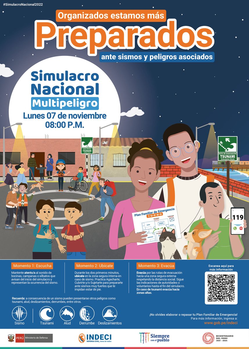 muni_brena's tweet photo. ✅La Municipalidad de Breña te invita a participar del #SimulacroNacional2022, que organiza el #INDECI a nivel nacional, este lunes 07 de noviembre a las 8:00 p.m. con el objetivo de preparar y capacitar👷 a la población ante posibles emergencias 
 ¡#PrepárateYParticipa! https://t.co/Zr99jXXWrA