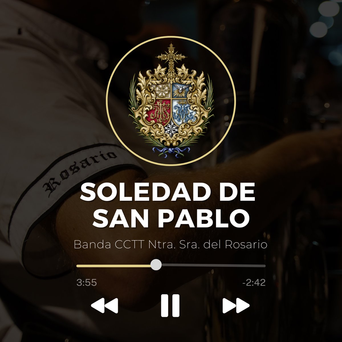 🎼 Suena Soledad de San Pablo, un clásico por excelencia dentro de los repertorios de Bandas de Cornetas y Tambores.

Dicha obra fue compuesta en 1954 por D. Pascual Zueco Ramos para la Stma. Virgen de la Soledad de San Pablo de #Málaga.