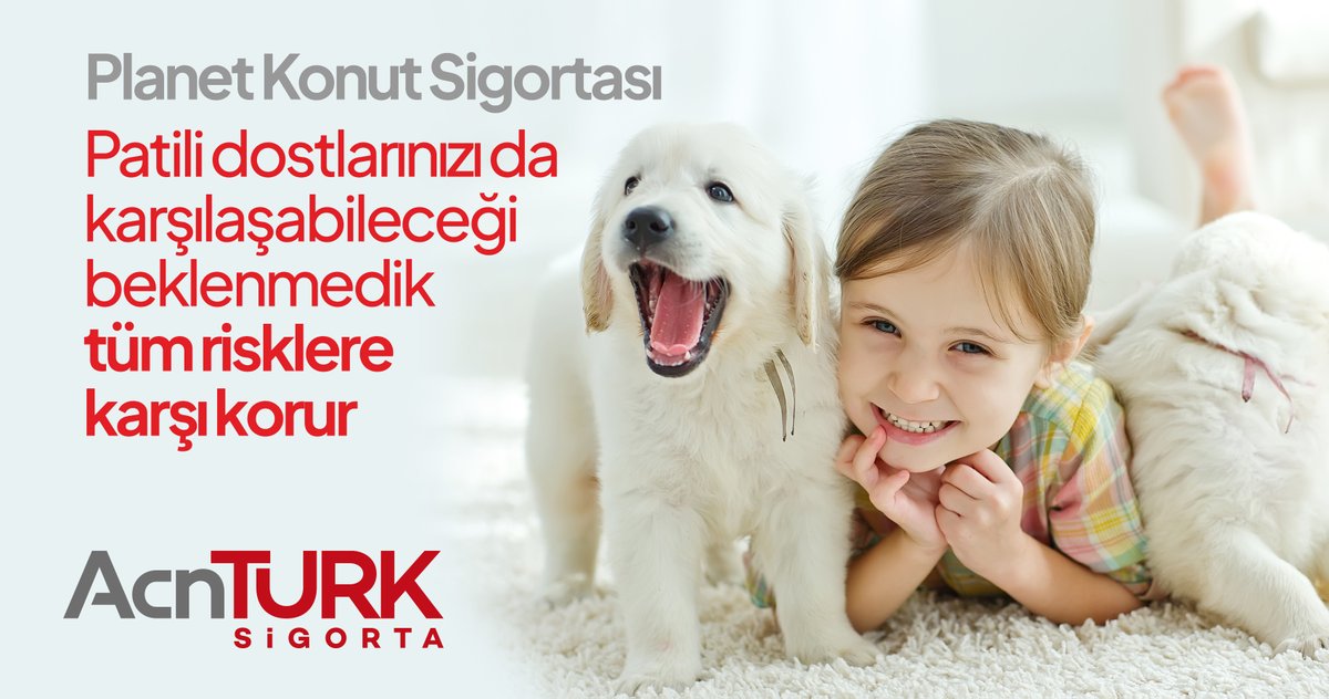 #AcnTURKSigorta onların da yanında.❤️
Planet #KonutSigortası, patili dostlarınızı da karşılaşabileceği beklenmedik tüm risklere karşı korur.🐕🐈
Dostlarınızı ve sizi korumak için en yakın acentemize bekliyoruz. #EvcilHayvan
Detaylı bilgi için:
➡️acnturk.com.tr/urunlerimiz/ko…