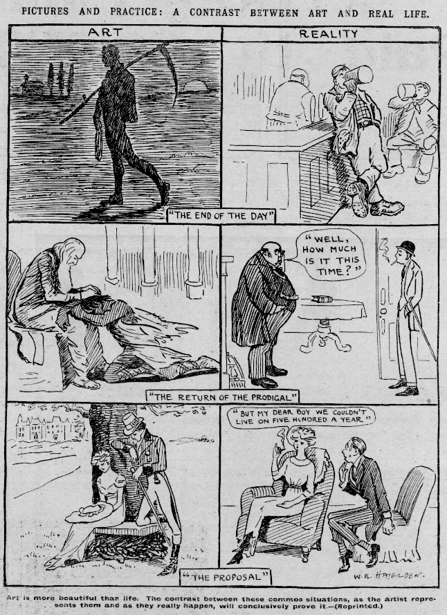 Chance4321's tweet photo. @Gilliganista Just come across this nice take on #expecationsVsreality theme. From the Daily Mirror 9 September 1913 https://t.co/vbh1dZRkWo