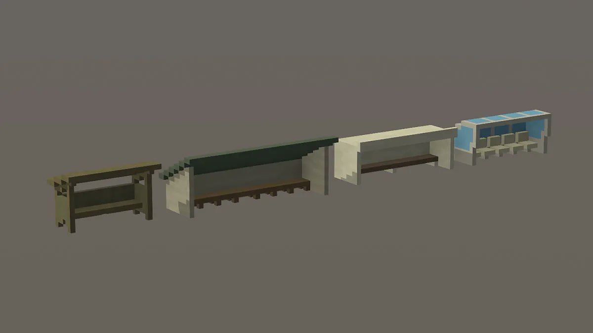 anothergame_'s tweet photo. Making some variations of buildings and stuff around the football pitch. Here are a few different types of dugouts.
#indiedev #footballgame https://t.co/3NQwj76XII