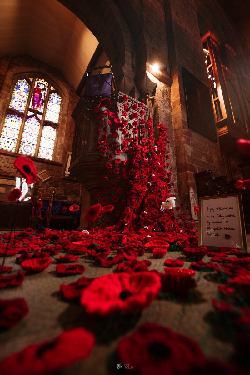 Beautiful Poppy display at <a href="/shrewsburyabbey/">shrewsbury abbey</a> made by #Shropshire <a href="/WomensInstitute/">Women's Institute</a>. © JR/<a href="/ShropshireStar/">Shropshire Star</a>