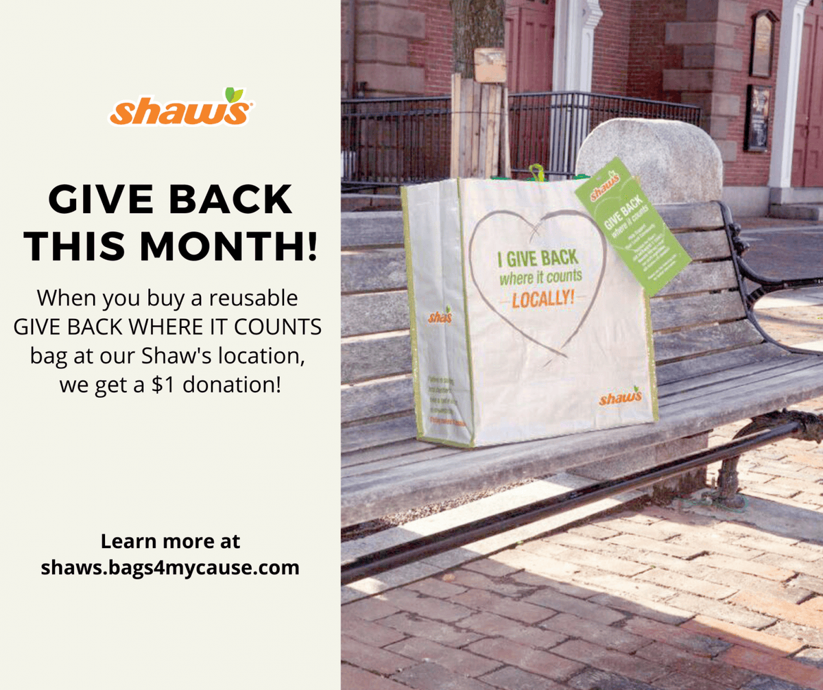 ESWAorg's tweet photo. WOW! Thank you! We've raised over $450 through Shaws over the past few years.  And again, in November 2022, ESWA's #MealsOnWheels will  receive $1 from every $3 #GiveBackWhereItCounts Bag sold at the #ShawsSupermarket 50 Boston Turnpike Rd. in #ShrewsburyMA. https://t.co/X1HWywalyX