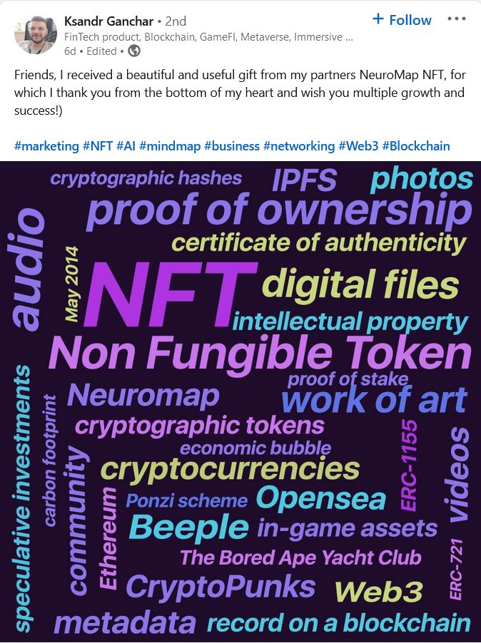 neuromapnft's tweet photo. Thank you, Ksandr (https://t.co/LJVau9gmOr) ! Welcome to the club of #NEUROMAP NFT Holders! 💙

#NFT #NFTCollection #AI https://t.co/faxFXzOxs8