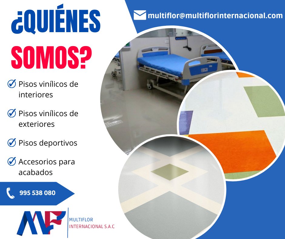 multiflor_sac's tweet photo. ¡Te invitamos a conocernos! 😃👀
Somos una empresa 🇵🇪 dedicada a la venta de pisos vinílicos de interiores y exteriores 🏫🏥 y pisos deportivos🏟️⚽️🏀🏐
#Multiflor #Ventadepisos #Pisosvinilicos #Pisosinteriores #Pisosdeportivos https://t.co/z6ednFmxiC