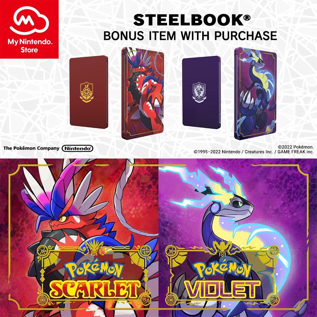 Pokemon Scarlet/Violet Steelbook Early Purchase Bonus Revealed For  Singapore – NintendoSoup