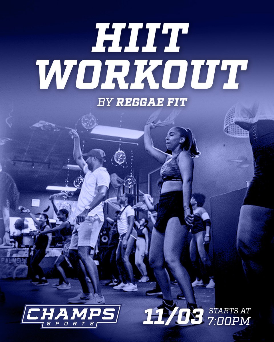 ChampsPines's tweet photo. Check Out Our HIIT Class!

Reach peak performance in a HIIT WORKOUT at Champs Sports Homefield! Pull up to our next class on 11/3.

Sign Up Here | https://t.co/b0BVdZrpih https://t.co/Fgnm83YOOr