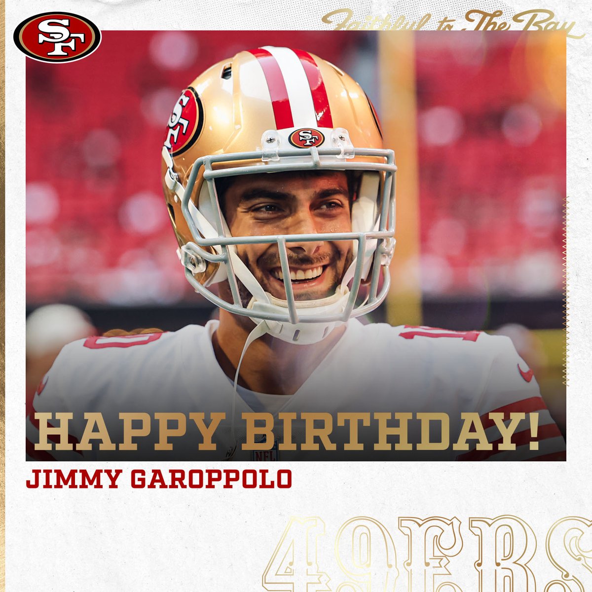 San Francisco 49ers (@49ers) on Twitter photo Happy birthday Jimmy! π Happy birthday Jimmy! π