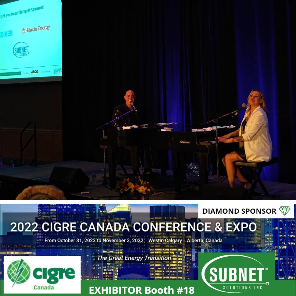 SUBNETSolutions's tweet photo. Thank you #CIGRECanada for an enjoyable Conference Banquet. SUBNET is a proud supporter and Diamond Sponsor of this important technical industry event.
Stop by #SUBNETSolutions Inc. Exhibitors booth 18 today.
#sponsorandsupport #CIGRE #OTcybersecurity #devicemanagment https://t.co/DfcYzINgak