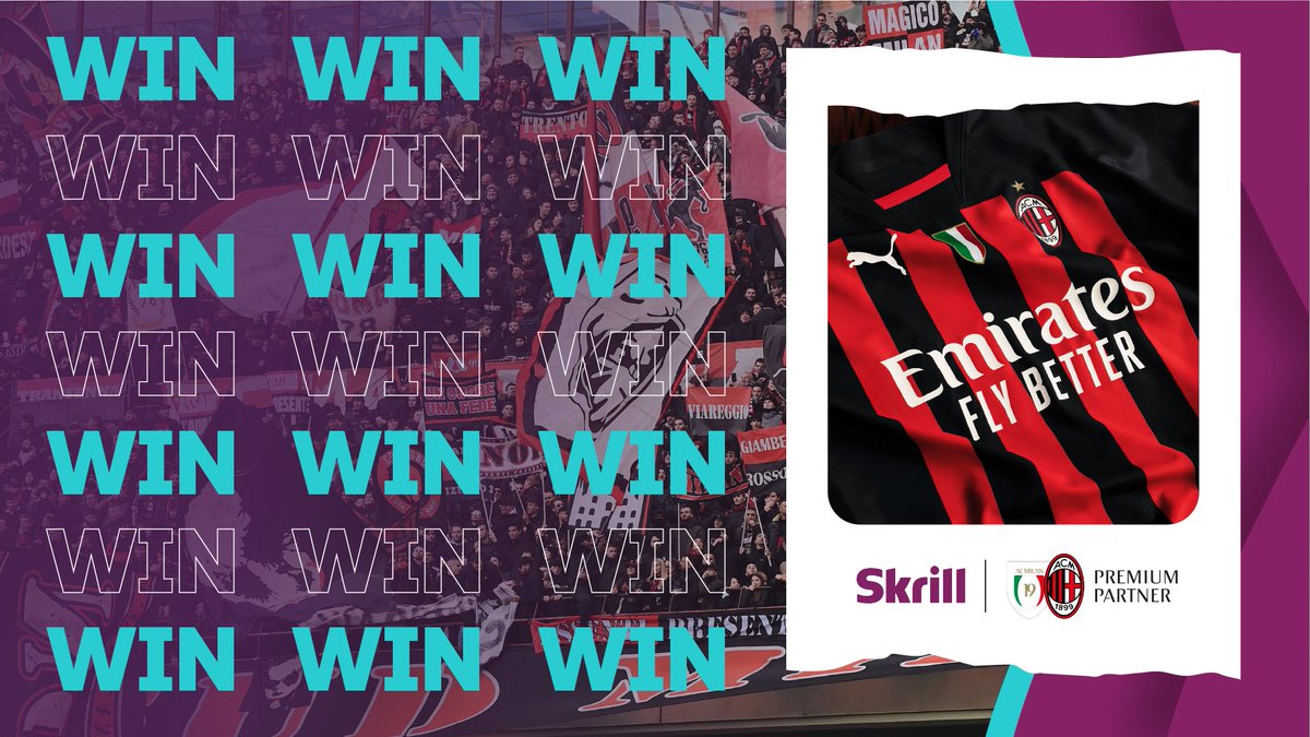skrill's tweet photo. 👕 COMPETITION! 👕

Ahead of tonight's HUGE #ChampionsLeague fixture, we're giving you the chance to win an @ACMilan signed 22/23 shirt!

To enter:
1️⃣  Follow @skrill
2️⃣  RT this tweet
3️⃣  Respond to 1+ live match tweets

T&amp;Cs apply. Winner aged 18+
Ends midnight (GMT) 02/11/22 https://t.co/mRbm51pVXR