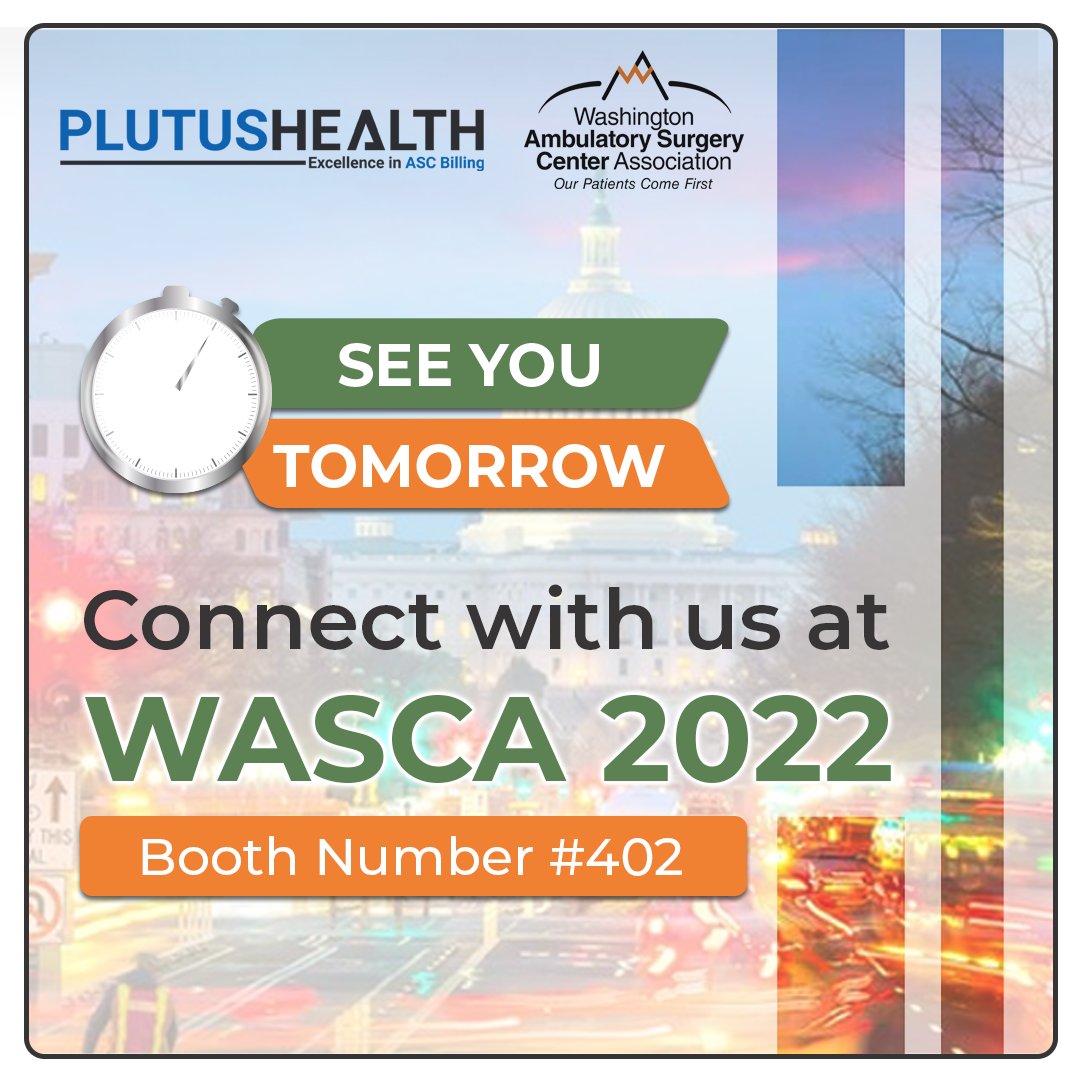 PlutusHealthRCM's tweet image. We are excited to be at WASCA annual conference 2022.
Meet us at booth 402, 
Book a 15-minute meeting with our ASC billing and coding experts.
hubs.li/Q01q7myd0
#ASCbilling #ASCcoding #ASCRCM #ASCRCMmanagement #medicalcoding #medicalbilling #medicalRCM #WASCA2022