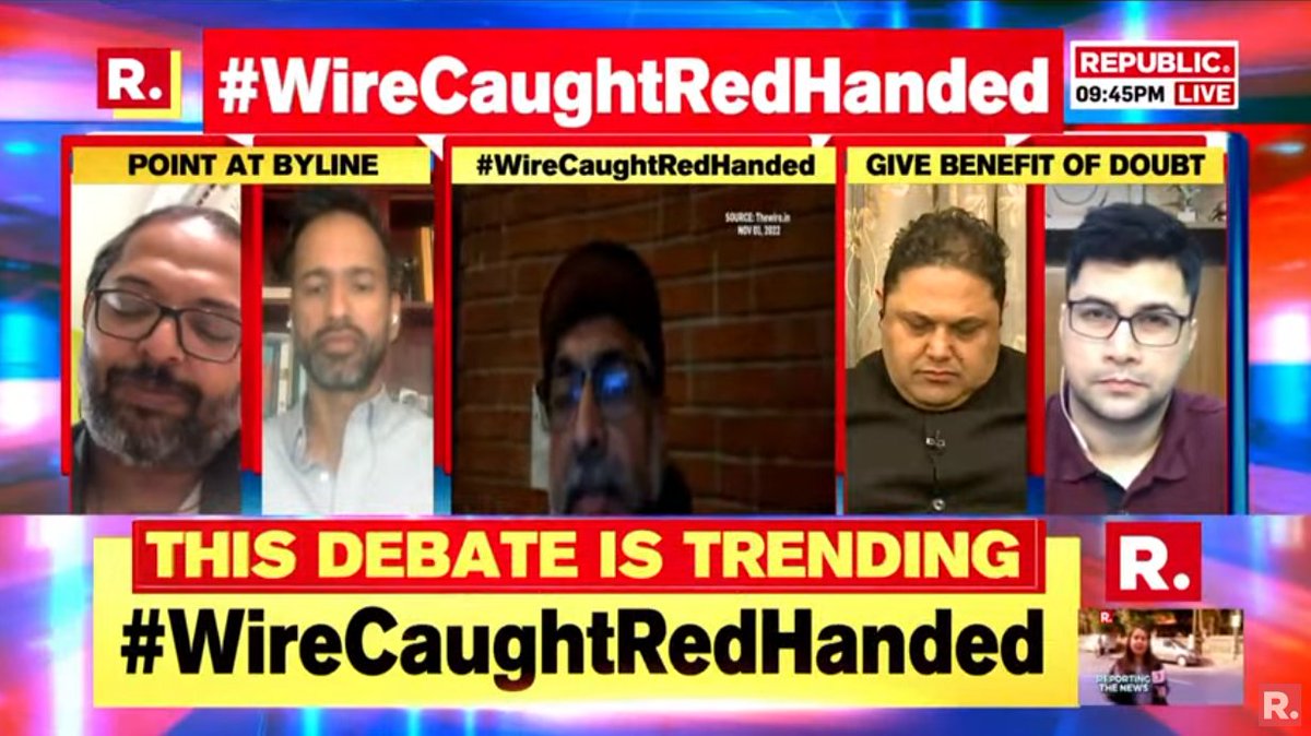republic's tweet photo. #WireCaughtRedHanded | What Siddharth Varadarajan has done is gone ahead and taken a byline. He can't just blame Devesh: @PrinceArihan, Chief Editor, Goa Chronicle https://t.co/QLhKlHukX9 https://t.co/IgHWcU6P1I