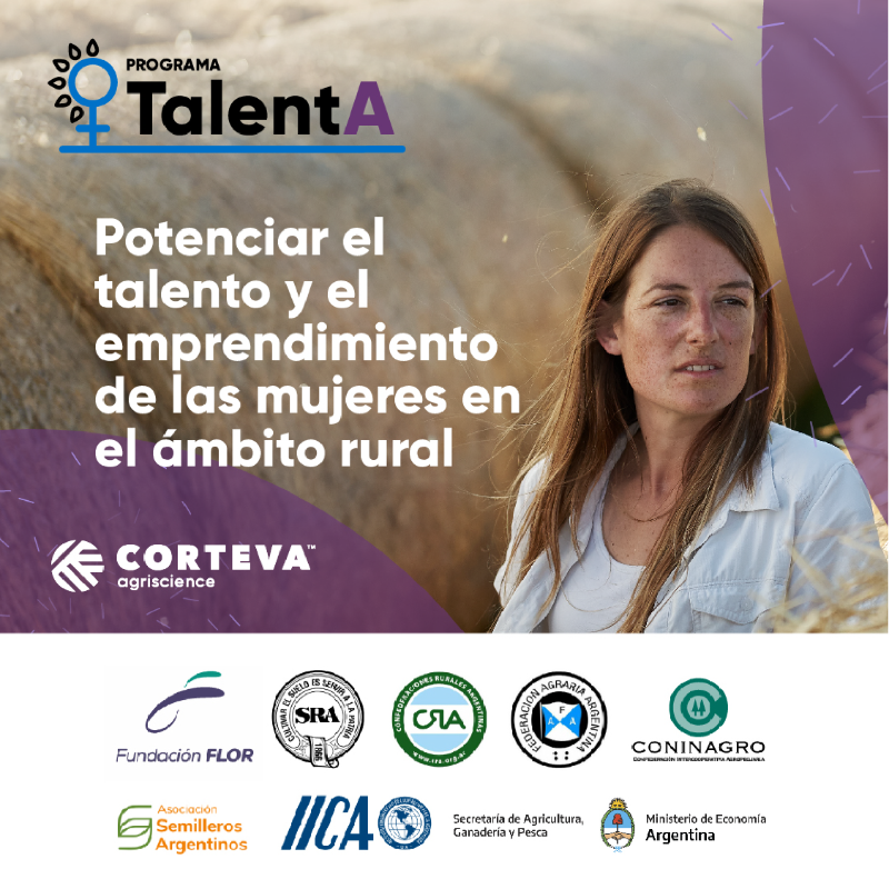 El #ProgramaTalentA es una iniciativa de Corteva, para potenciar el emprendimiento y el talento de las mujeres en el ámbito rural y agroalimentario. #MujerRural 

¡Participá de la 2da Edición!

👉Inscribite en bit.ly/PTalentA