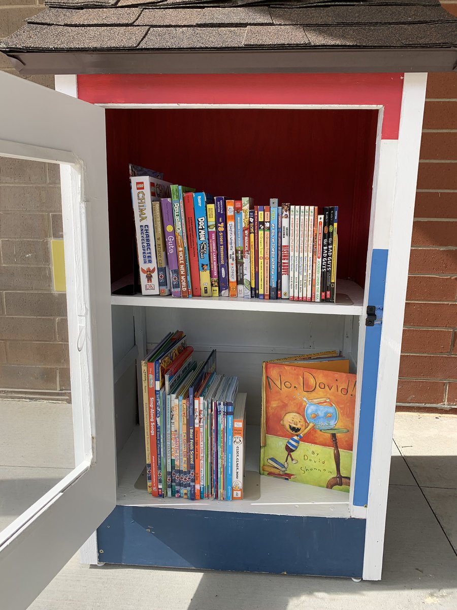 Hey Sailor Families!! 
Did you know that SRE has a #littlefreelibrary?! (Located in the bus loop) Thanks to generous donations from parents AND grandparents in our community it has been revitalized and restocked! Stop by and take a book or leave a book.❤️📚
