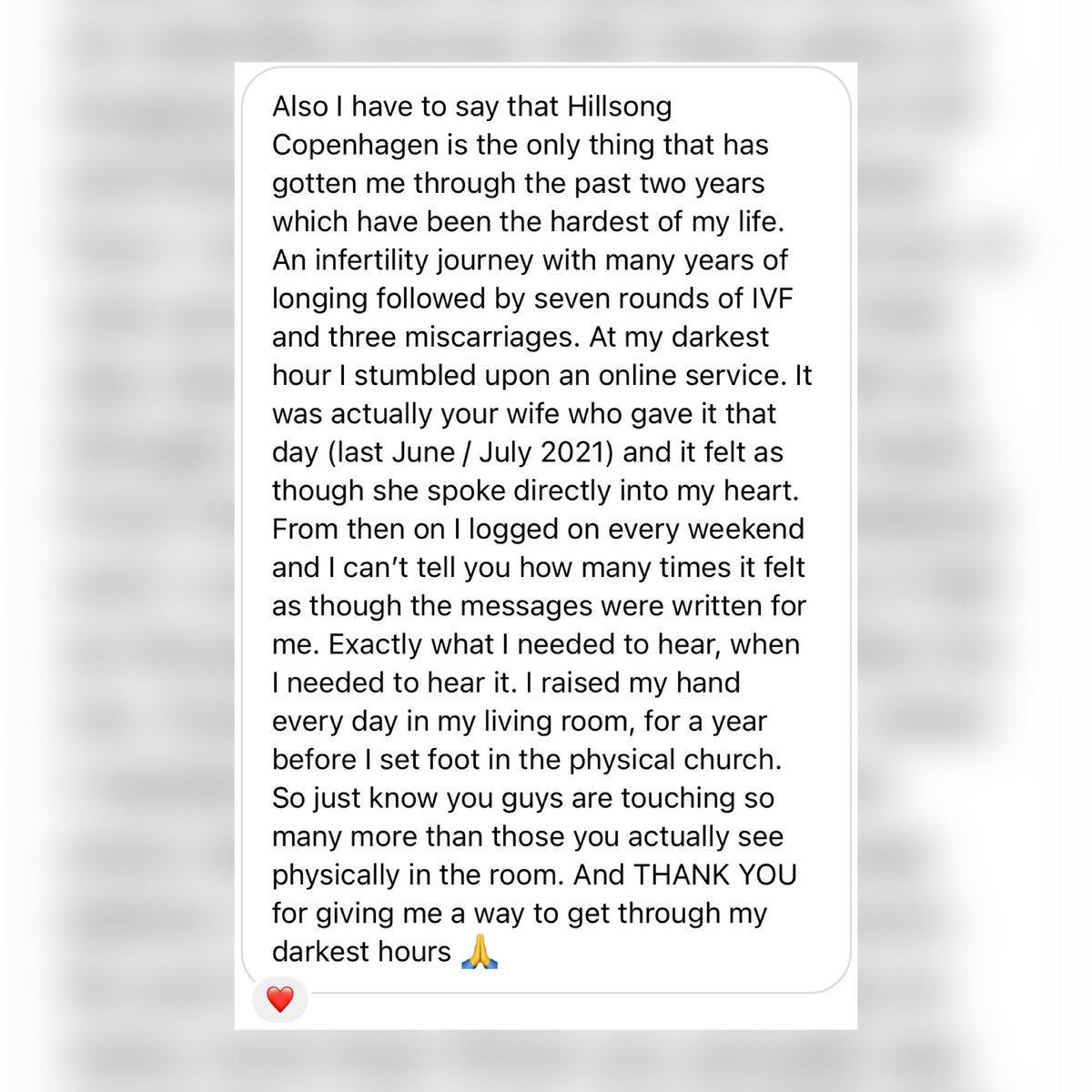 Stories like these 😭❤️

Hearing from more &amp; more from people around Denmark &amp; the world, how they watch our sermons on @youtube. In a digital world, where we are all connected, I’m happy that we can be a voice of encouragement &amp; inspiration. 🙏🏼❤️

Go to link in bio for sermons.