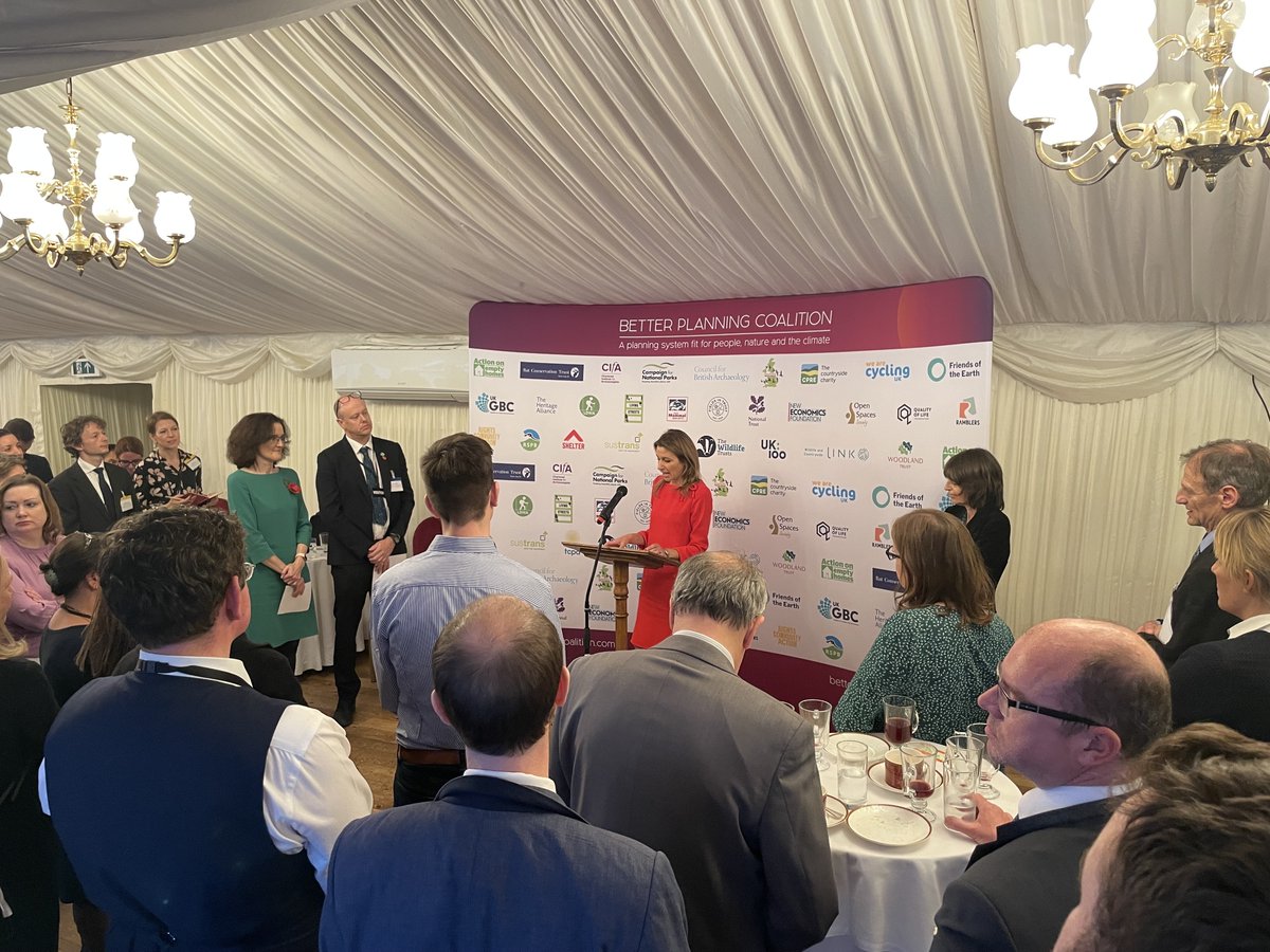 It's great to be at the #BetterPlanningCoalition parliamentary reception this afternoon. 

We're talking to MPs (including @lucyfrazermp) about how to ensure the #PlanningSystem works better for #HealthyPeople, #HealthyCommunities and a #HealthyPlanet.