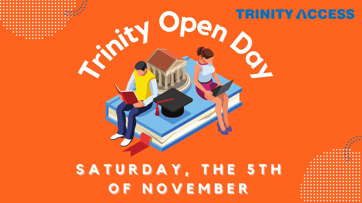 AccessTCD's tweet photo. Our Student Ambassadors will be helping us welcome you to Trinity for #TCDOpenDay2022! 👋
Please ask us all about alternative entry routes/financial supports on the day or send us a message!👉https://t.co/AGzbmp7QgV
#LeavingCert #MatureStudents #Fet #FoudationCourse #Edchatie https://t.co/tvhevYO9uA