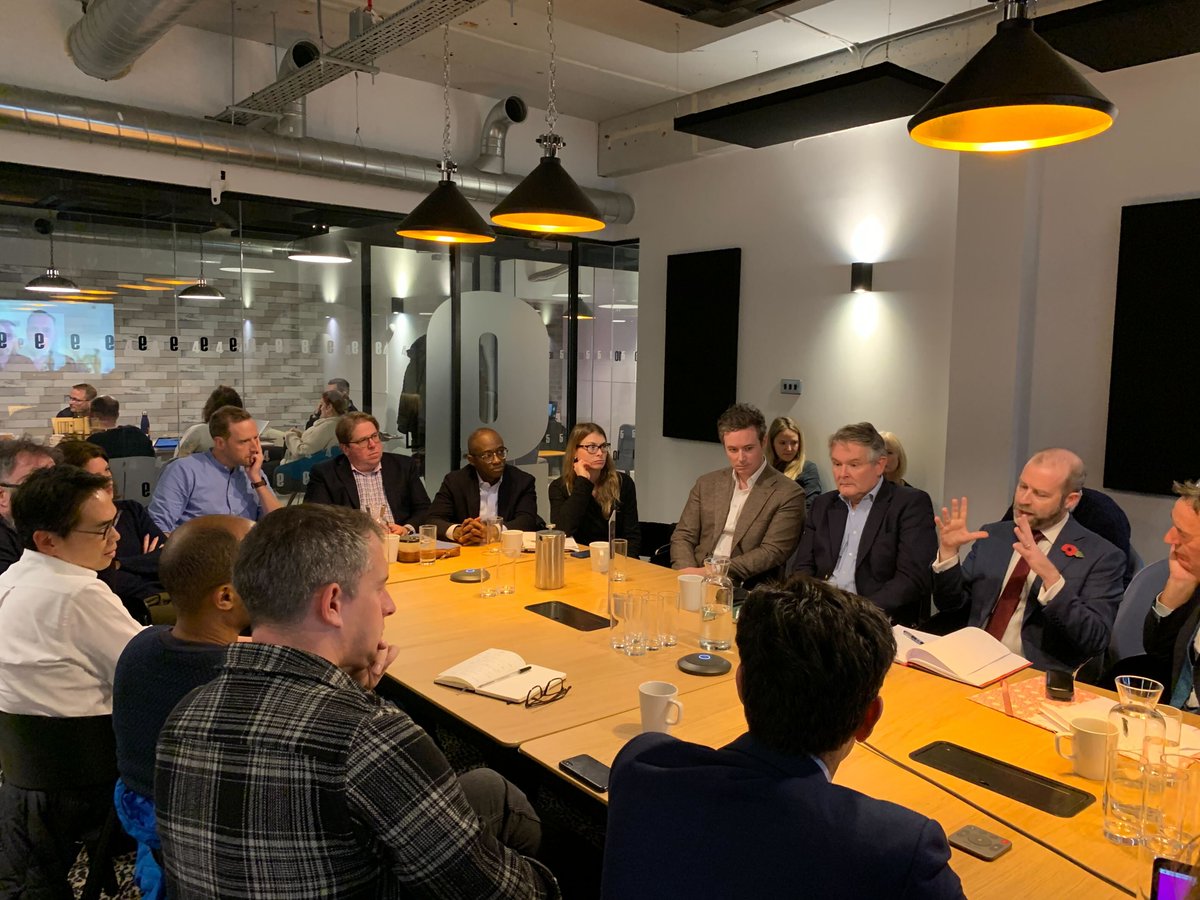 Thanks to everyone who attended our investor roundtable with @jreynoldsMP and Lord O'Neill as part of their outreach ahead of the @UKLabour Startup Review. Lots to discuss and work on - alongside lots of positives as well.
