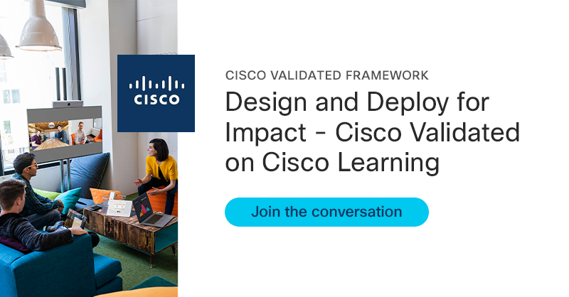 New Cisco Validated Framework Communities on the #Cisco Learning Network, created to empower you to design and deploy cross-architecture solutions for impact. 

Join the conversation: cs.co/6017MsFAN

#CiscoCert