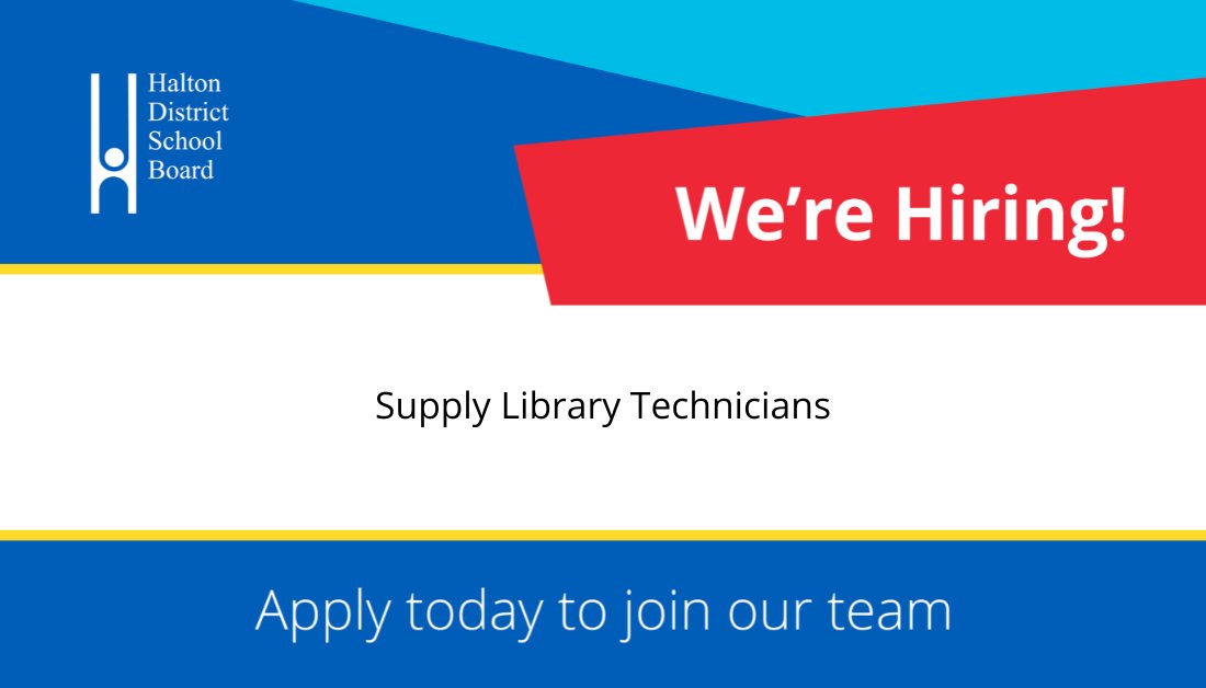 HDSBCareers's tweet image. We&apos;re #hiring Supply Library Technicians. For more information, please visit bit.ly/3DxhRad

#HDSB #LibraryTechnicians