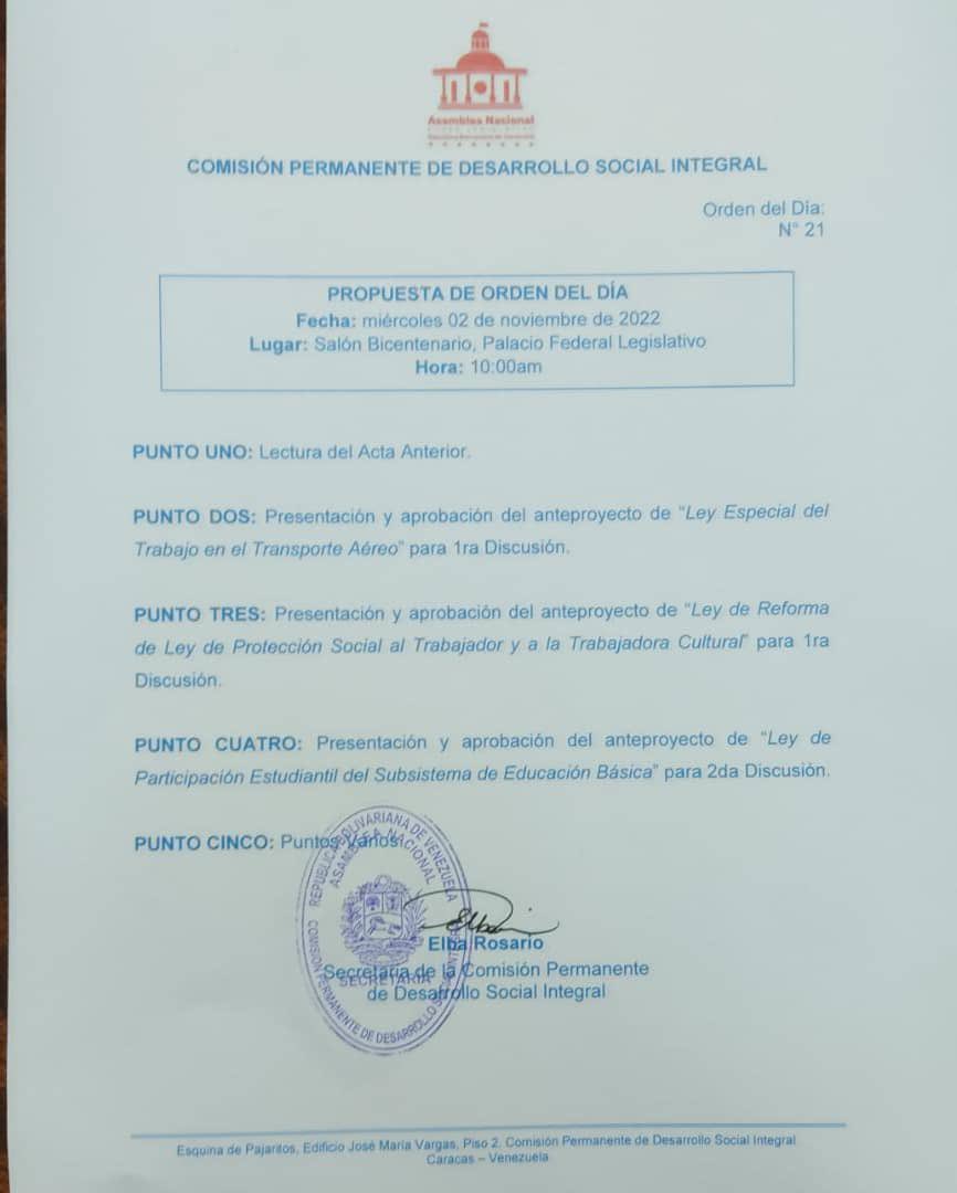#ALMOMENTO || Inicia el orden del día de la Sesión Ordinaria de la Comisión de Desarrollo Social Integral . ¡ Seguimos legislando por y para el pueblo ! 👏🏾