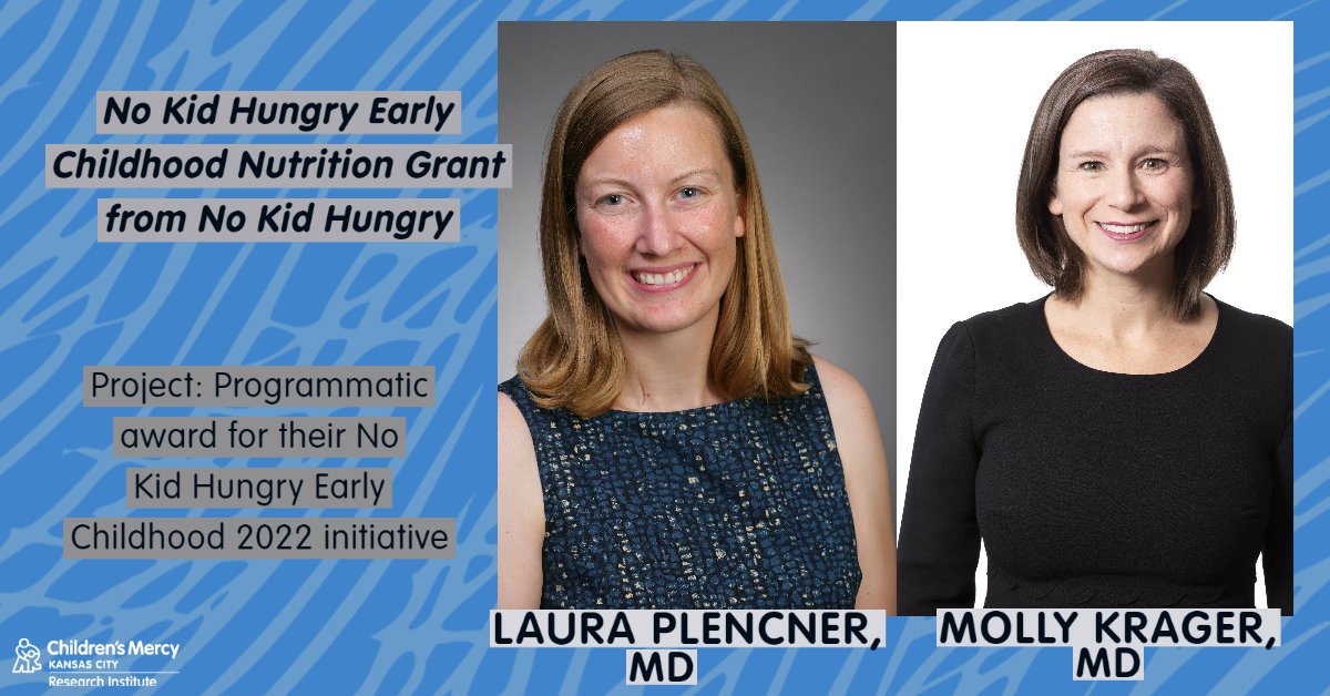 ResearchCM's tweet photo. Please join us in congratulating Drs. Laura Plencner &amp; Molly Krager. They and the Children’s Mercy Hunger Free Hospital Council received a grant from @nokidhungry to broaden food security initiatives, including a healthcare-based food pantry system at CM. https://t.co/LNoMLio0jx https://t.co/xpXsSsO3GU
