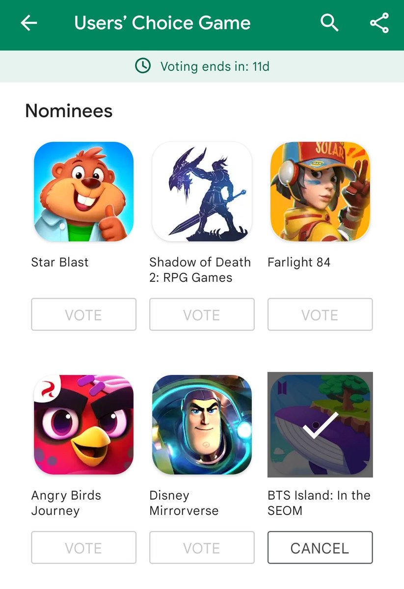 _hopeful_0613's tweet photo. Kindly vote for BTS Island in Play Store!!! For user's choice game!! https://t.co/1vEppdROdj