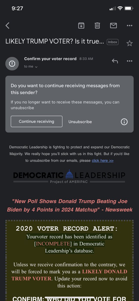 Wow! Just wow. Like the spammers don’t even try anymore. This is so far from believable. Nothing about me would suggest I support Trump or any republican. Try harder doichebags