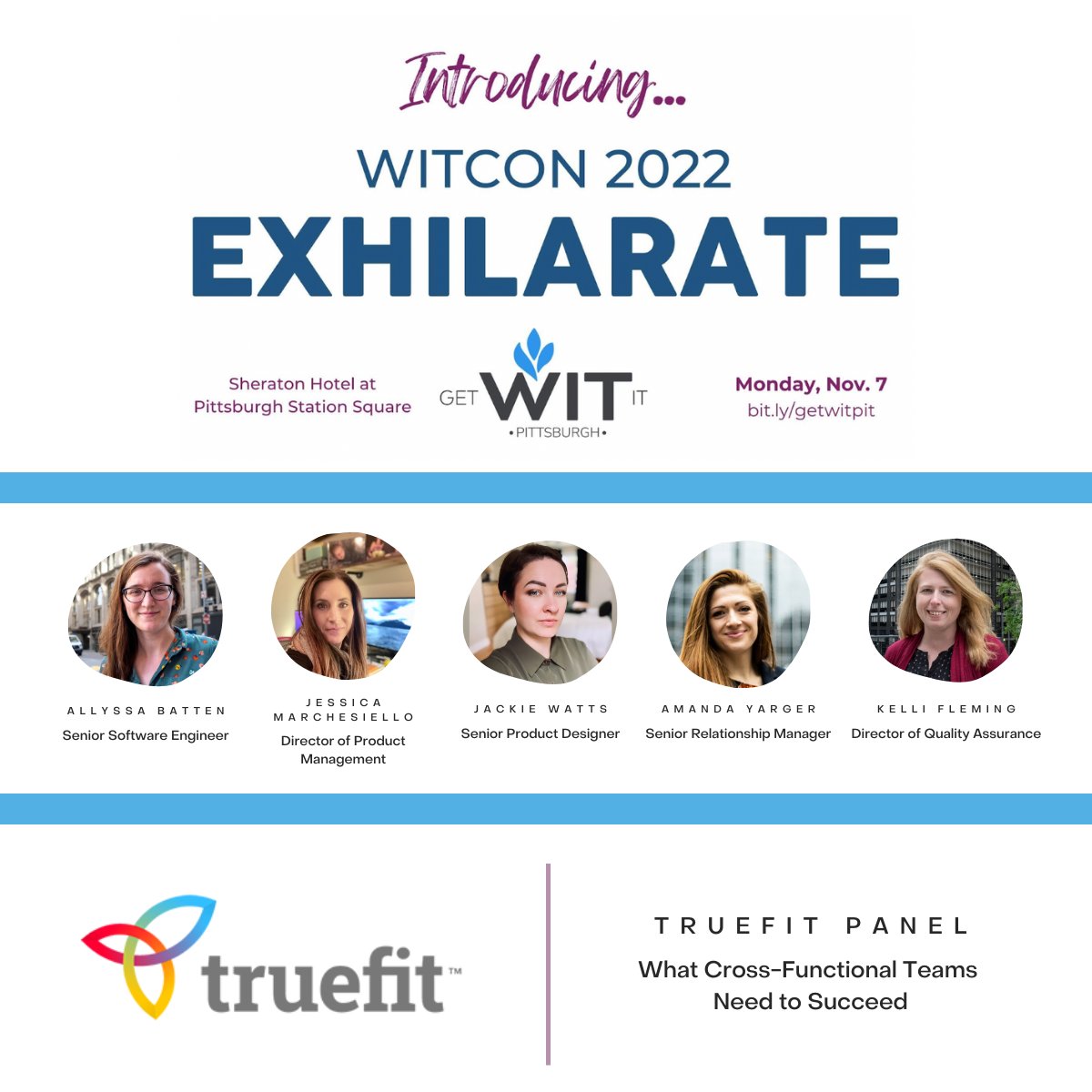 truefitpgh's tweet photo. Come join us for our discussion panel "What Cross-Functional Teams Need to Succeed" at getWITit - Pittsburgh's inaugural #WITCON22. Register here: https://t.co/MunGDkEzoc https://t.co/bAqNhImvyf