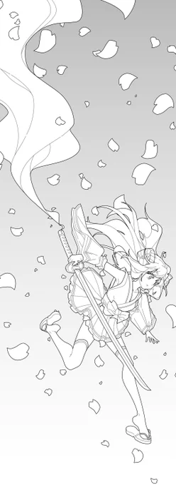 lineart done~ (commission wip) 