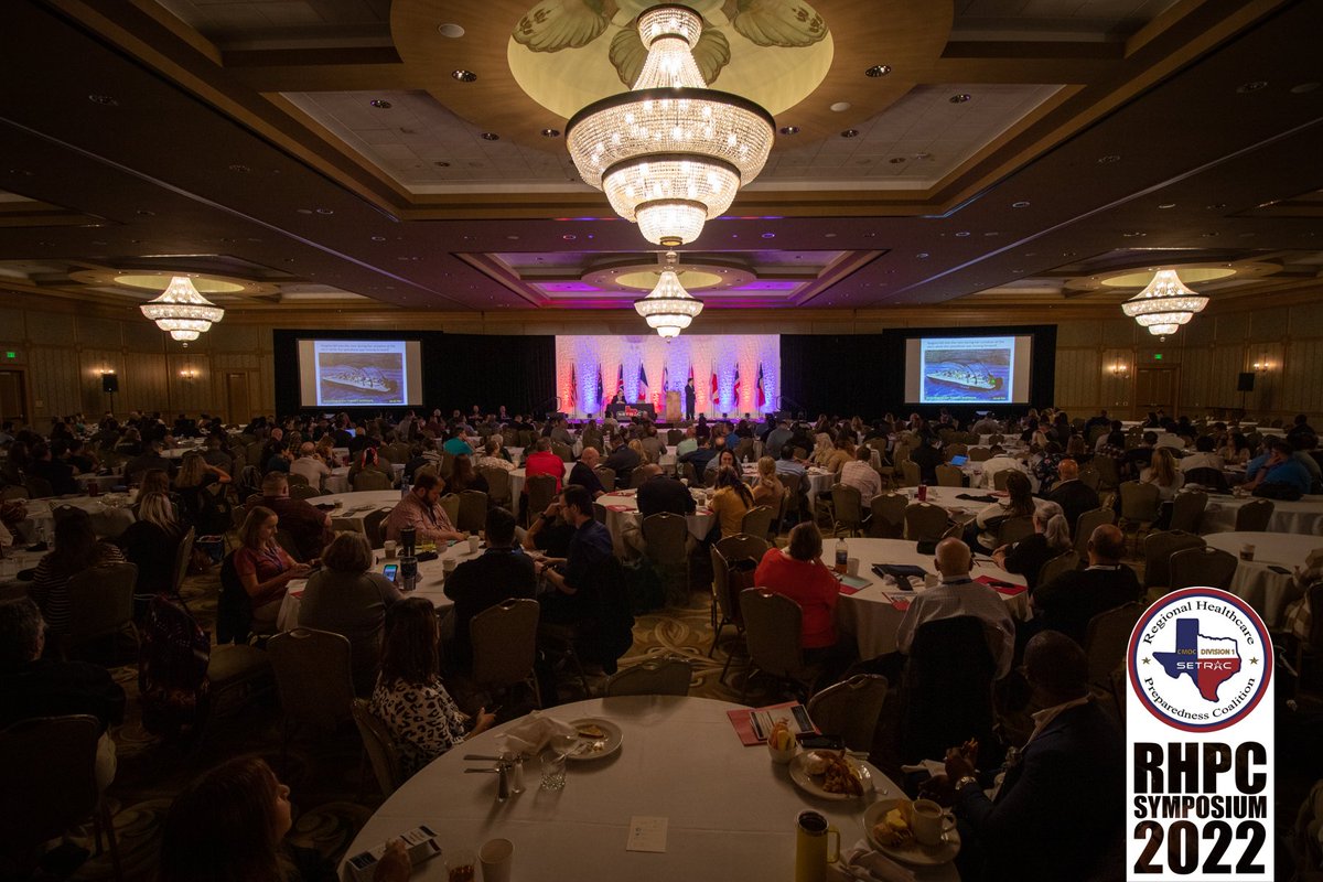SETRAC_TX's tweet photo. The 2022 Regional Healthcare Preparedness Coalition (RHPC) Symposium is HERE! 
.
It's so so good to see everyone again. Share your photos and tag them with #RHPC2022 so we can all share in on the memories. https://t.co/oPfNdpSD32