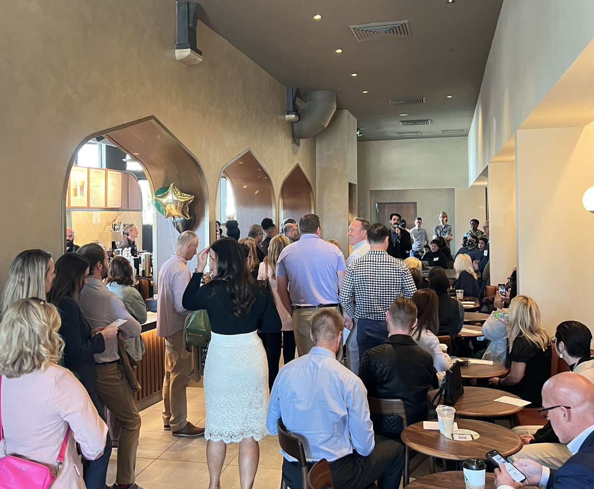 SteveJapinga's tweet photo. Celebrating the first @Starbucks Community store in @lansingmichigan dedication and ribbon cutting ceremony!! @GillespieGrp @LansingChamber #lovelansing #coffeecity #stadiumdistrict ☕️ ✂️ 🎀 https://t.co/QbN1c6q6QA