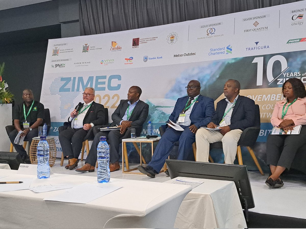JKirkkari's tweet image. Thrilled to be at 🇿🇲 International Mining and Energy Conference in Kitwe, to support our 🇫🇮 mining service providers. Panel on technological R&amp;amp;D + training 🇿🇲&apos;s future mining experts, @MiningFinland
also taking part. 
@ZIMEC_ZAMBIA 
#Radai #IMAEngineering
@FinlandinZambia