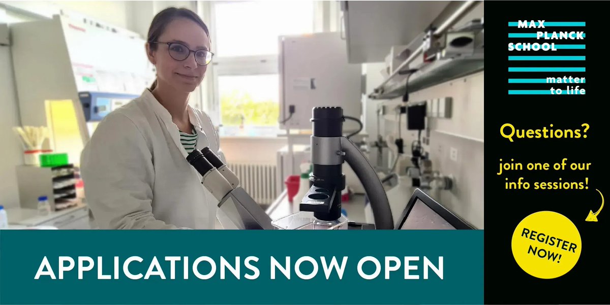 Excellent research opportunities, individual mentoring, full funding.
Apply now to our MSc to PhD Direct Track program! mattertolife.maxplanckschools.org/application
Looking for a research internship for 2023? 👉 mattertolife.maxplanckschools.org/uro-research-i…
Applications are accepted until 31 December (24:00 CET).
