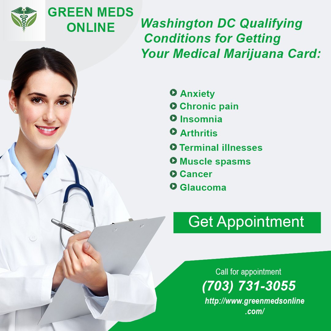 GreenMedsOnline's tweet photo. Washington DC Qualifying Conditions.
Get Appointment: https://t.co/AvU9YNJabI...
#doctors #docor #medicine #medical #healthcare #health #covid #hospital #nurses #nurse #medicalstudent #surgery #mbbs #neet #medschool #medico #medstudent #surgeon #coronavirus https://t.co/RdS3WL20Ep