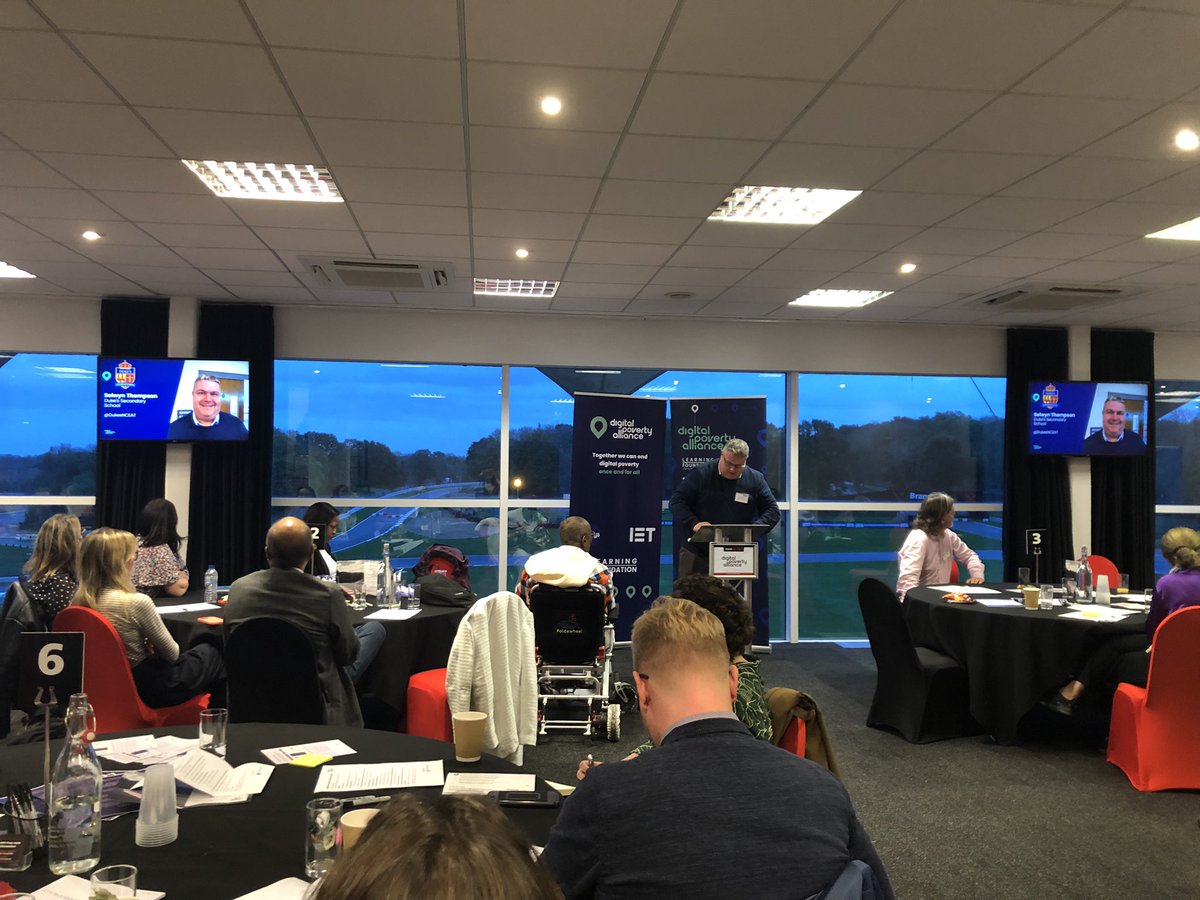 DigiPovAlliance's tweet photo. Finally we welcome Selwyn Thompson from @DukesNCEAT to speak at the Network Away Day about the #Tech4Teachers scheme and the importance of #DigitalAccess in education https://t.co/I8r0EVTrkk