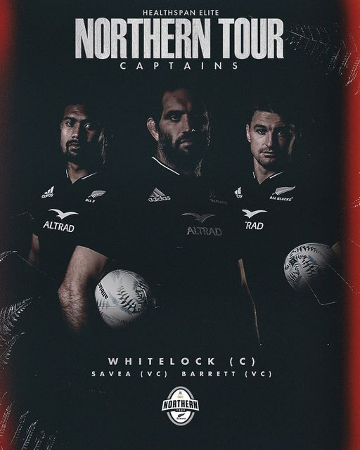 📰 Team Update 
- <a href="/samuelwhitelock/">Samuel Whitelock</a> named skipper for the Northern Tour
- <a href="/ardiesavea/">ardie savea</a> &amp; <a href="/beaudenbarrett/">Beauden Barrett</a> named as vice captains