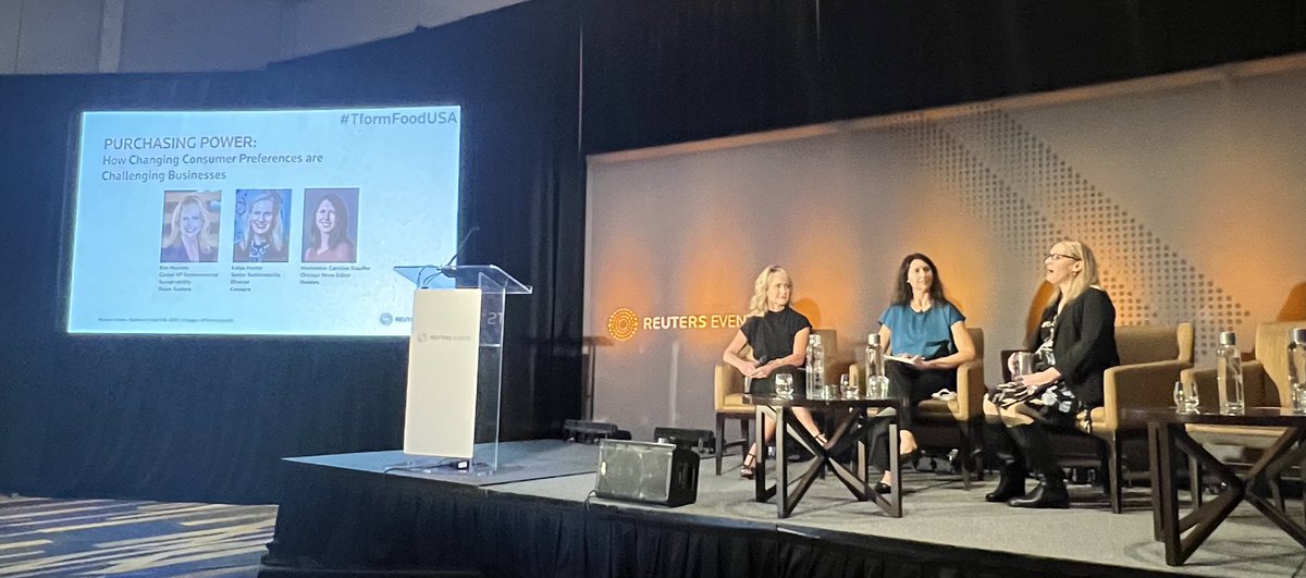 Great panel discussion today with <a href="/KimMarotta/">Kim Marotta</a> - everyone knows <a href="/beamsuntory/">Beam Suntory</a> and learning about its focus on #sustainability