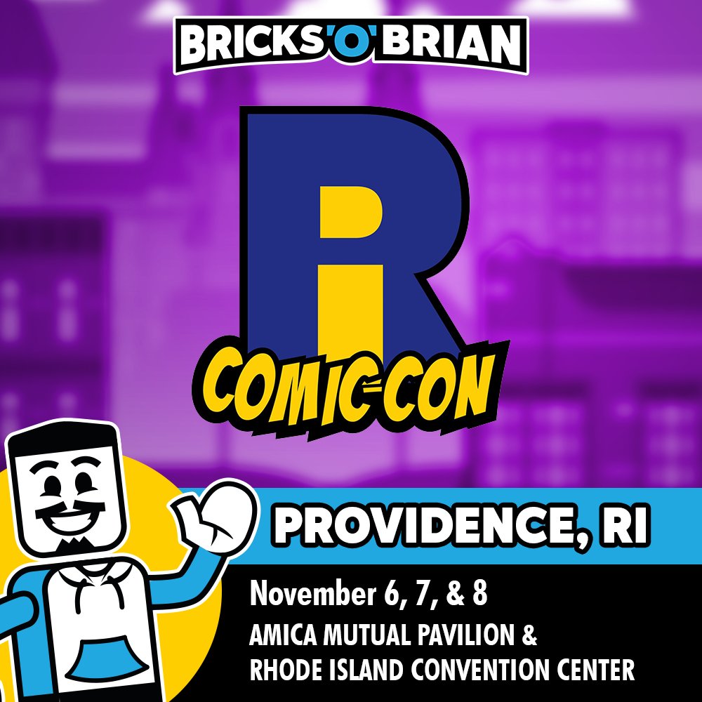 BricksOBrian's tweet photo. As if there isn't enough going on... I'll be at @ricomiccon  this weekend! I'll be at @MrHinkleDraws 's booth and walking around the show floor, so come say hi! 😎🤘 https://t.co/mFlePxPAik