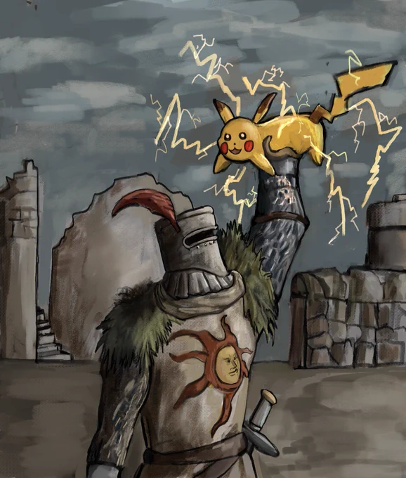 this is how solaire have been throwing all that lighthning all allong.#DarkSouls 