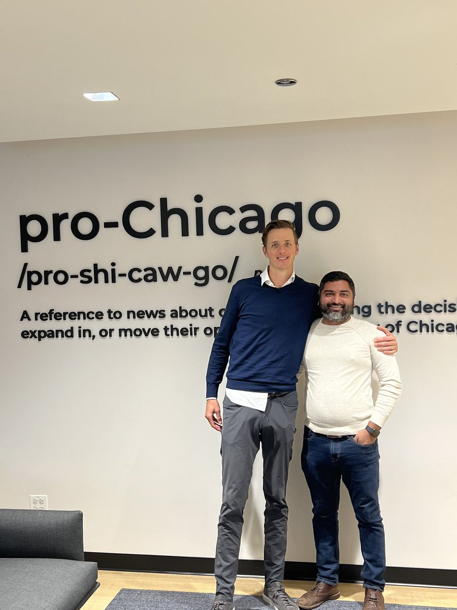 Welcome @ScottBoehme, @StartingLineVC GP, to @WorldBizChicago HQ! 🏙

Scott = tech & inno veteran: @Instacart, @flexport, @foxtrotmarket, etc 🚀

Chicago’s #VC firms = our city’s best biz brands, & @StartingLineVC continues to lead as 1 of the most innovative & ambitious firms 🚀